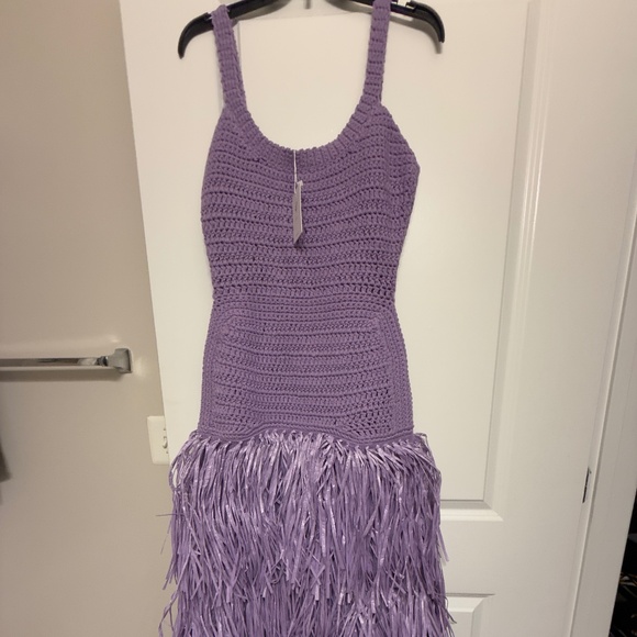 Hanifa Camilla Knit Dress (Lavender). - size Large - Picture 1 of 6